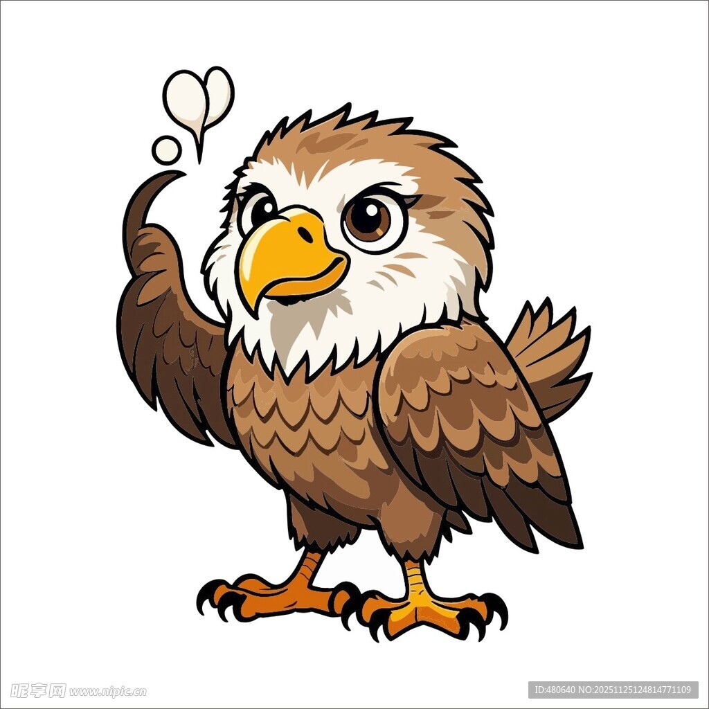 可爱卡通老鹰形象