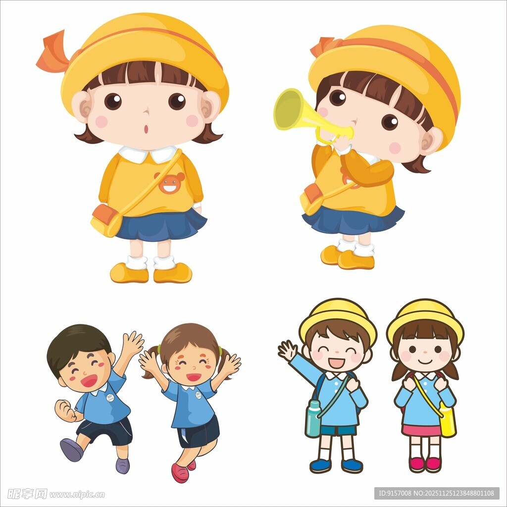 可爱卡通儿童形象集合