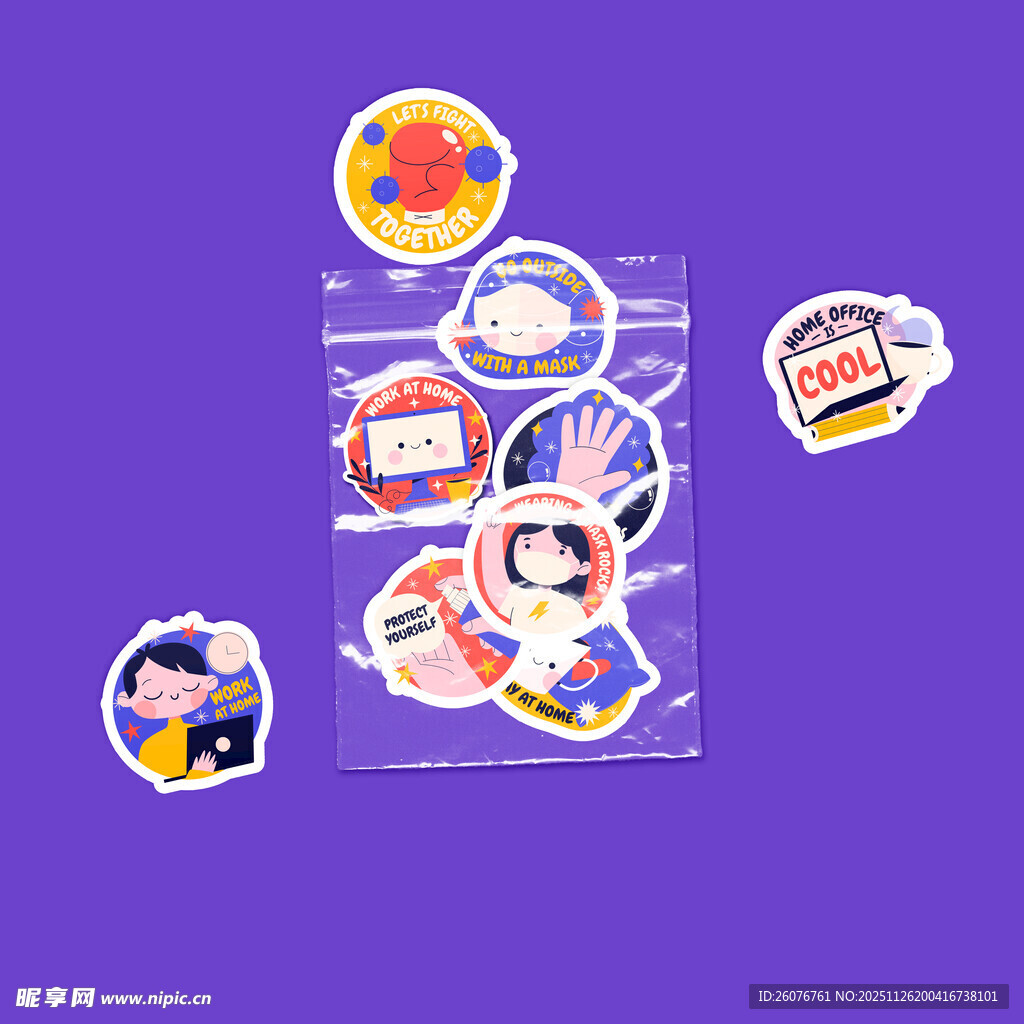 趣味贴纸样机图片