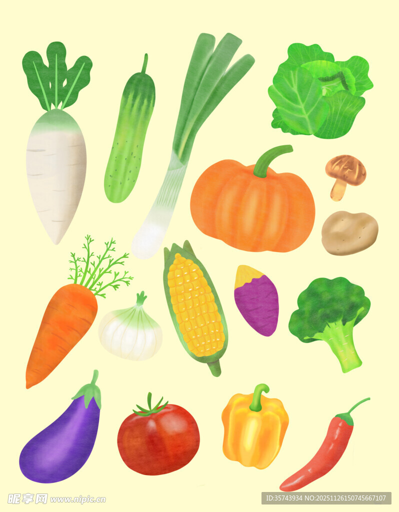 多彩新鲜蔬菜大集合