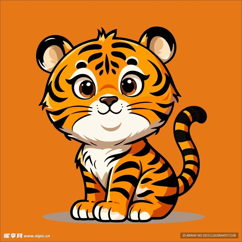 可爱小老虎插画