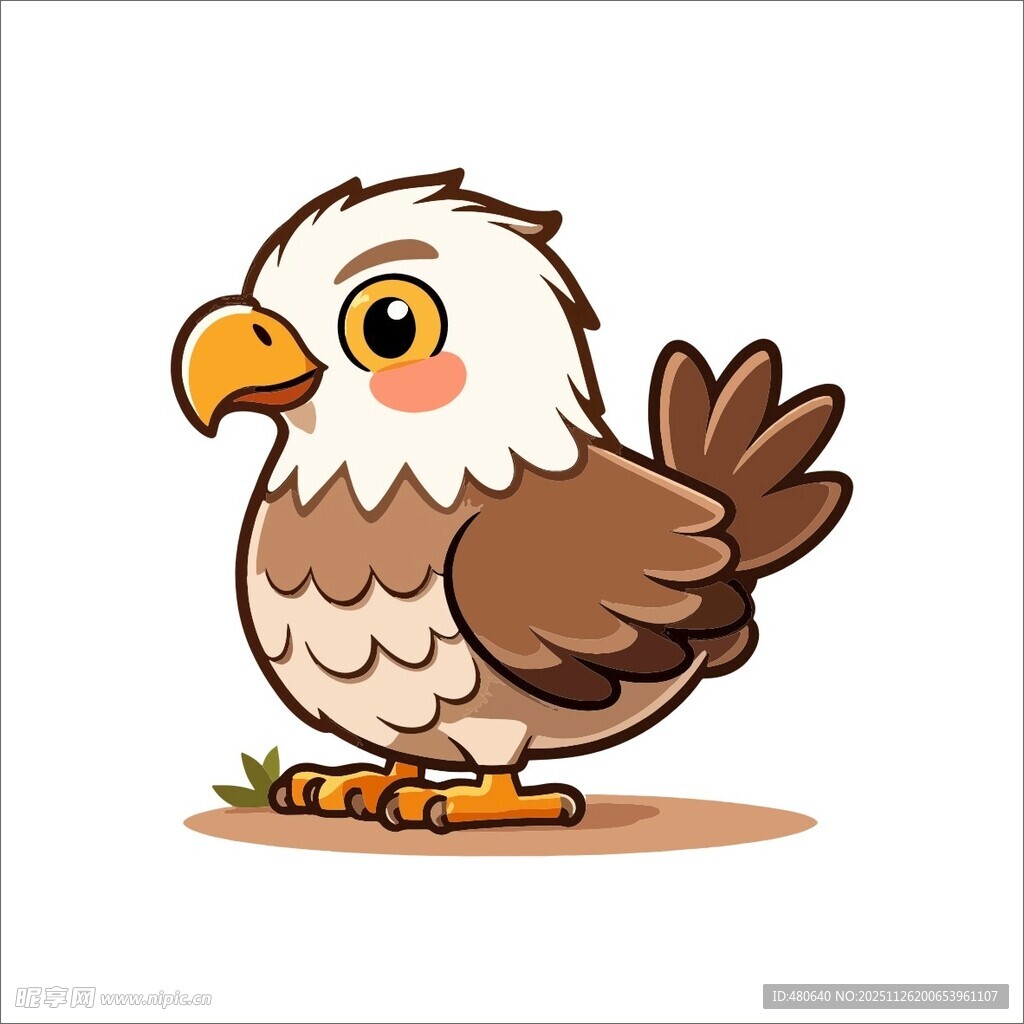 可爱卡通小鹰形象