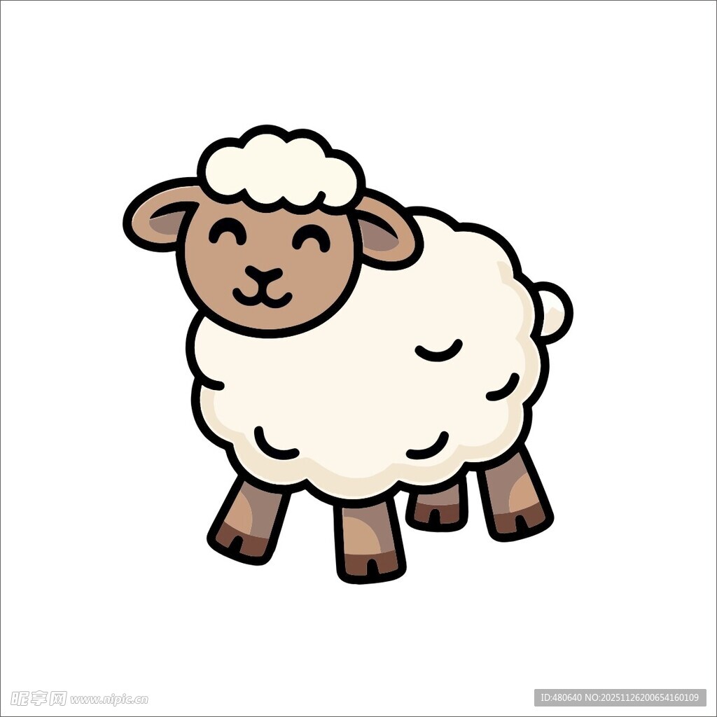 可爱卡通绵羊形象