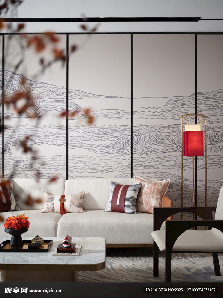 中式客厅温馨家居场景