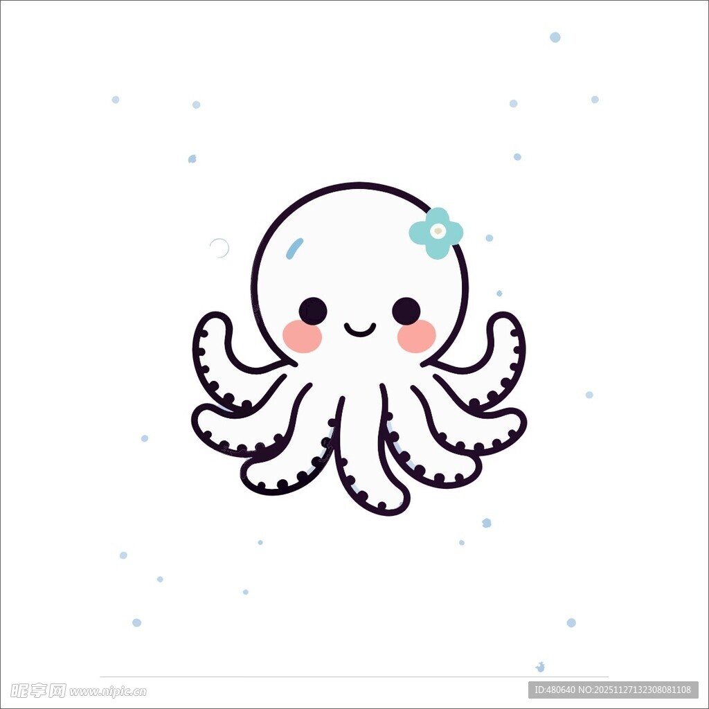 可爱卡通小章鱼插画
