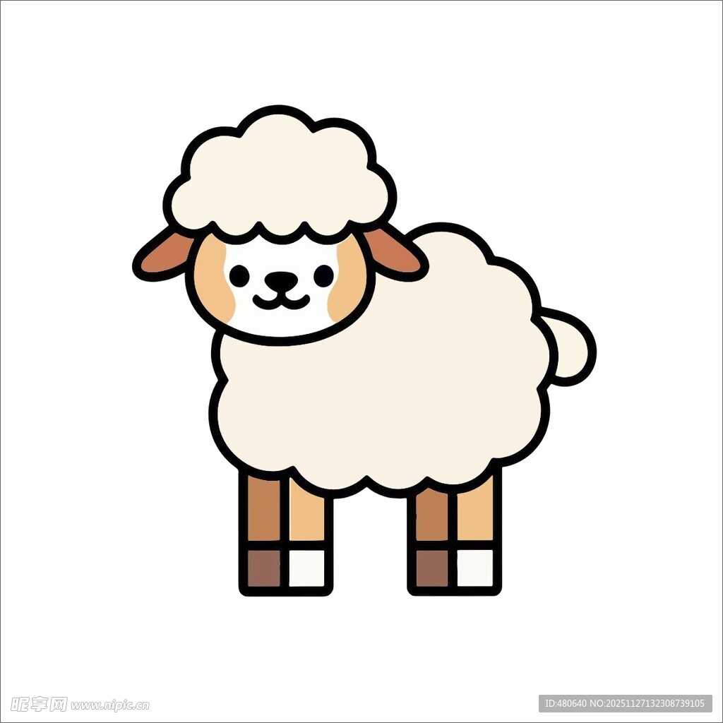 可爱卡通绵羊形象