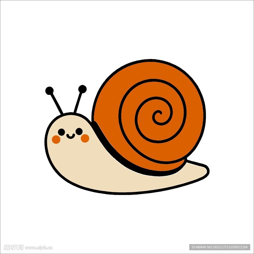 可爱卡通蜗牛形象