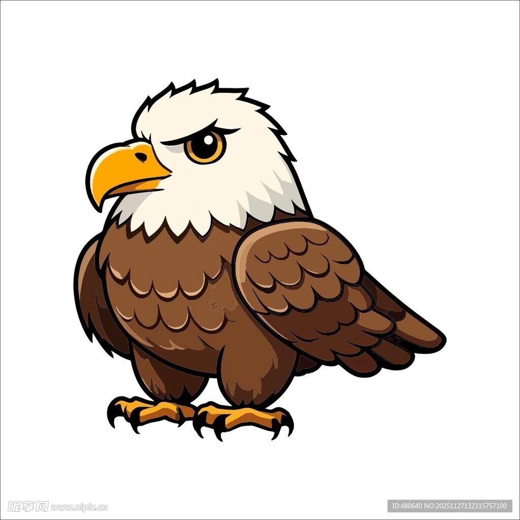 卡通白头鹰形象
