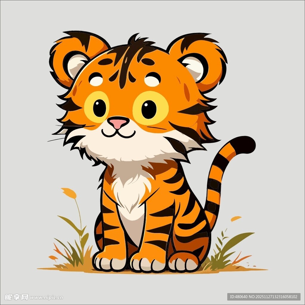 可爱小老虎插画