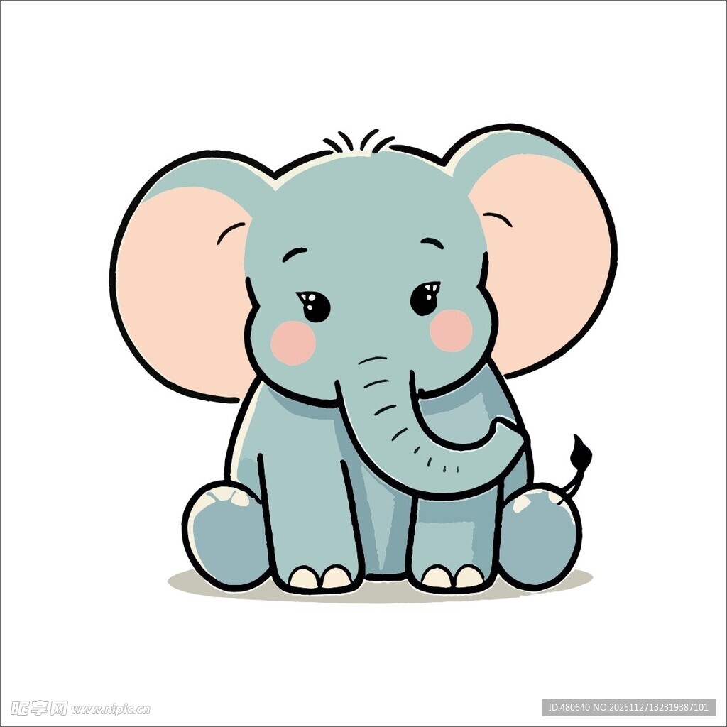 可爱小象卡通形象