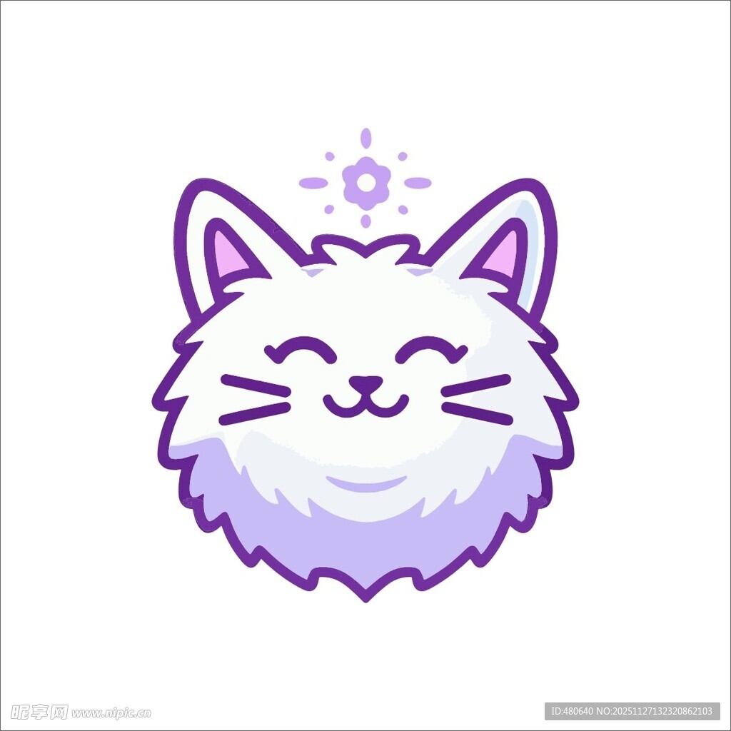 可爱紫猫头像