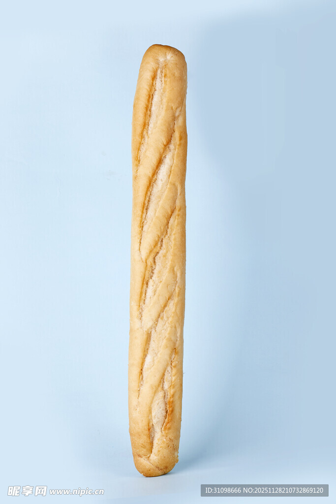 长条形螺旋纹理面包