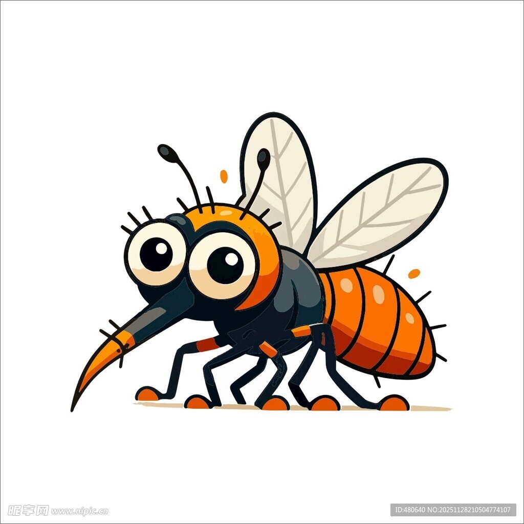 可爱卡通蚊子形象