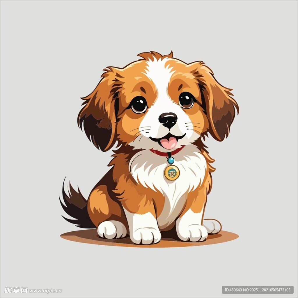 可爱小狗狗插画形象