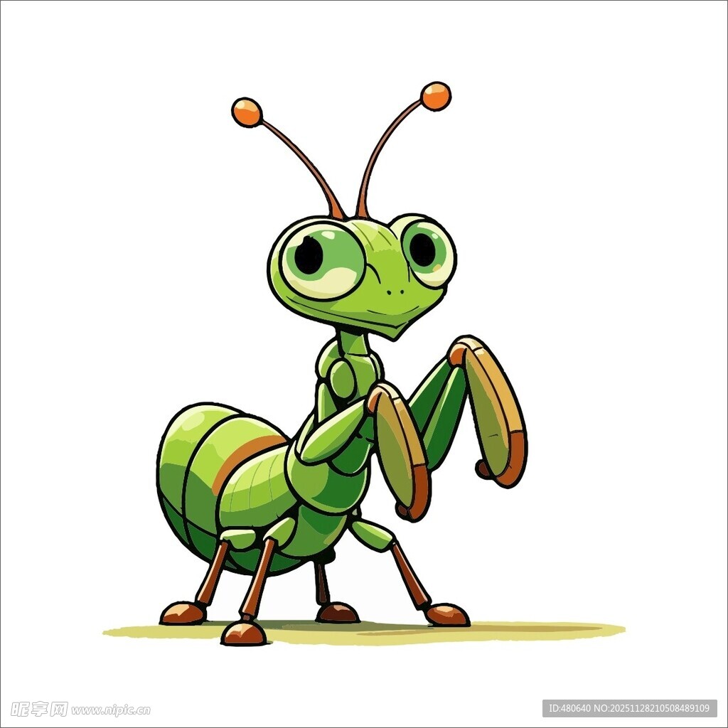 可爱螳螂卡通形象