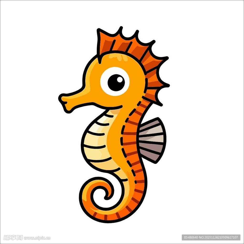 可爱卡通海马形象