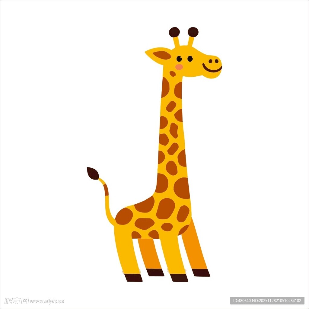 可爱长颈鹿卡通形象