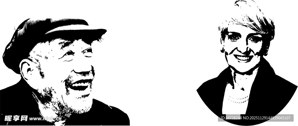 两位人物肖像画