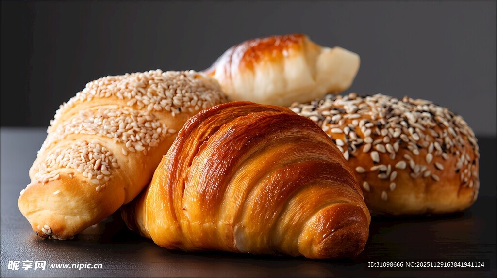 美味多样的烘焙面包