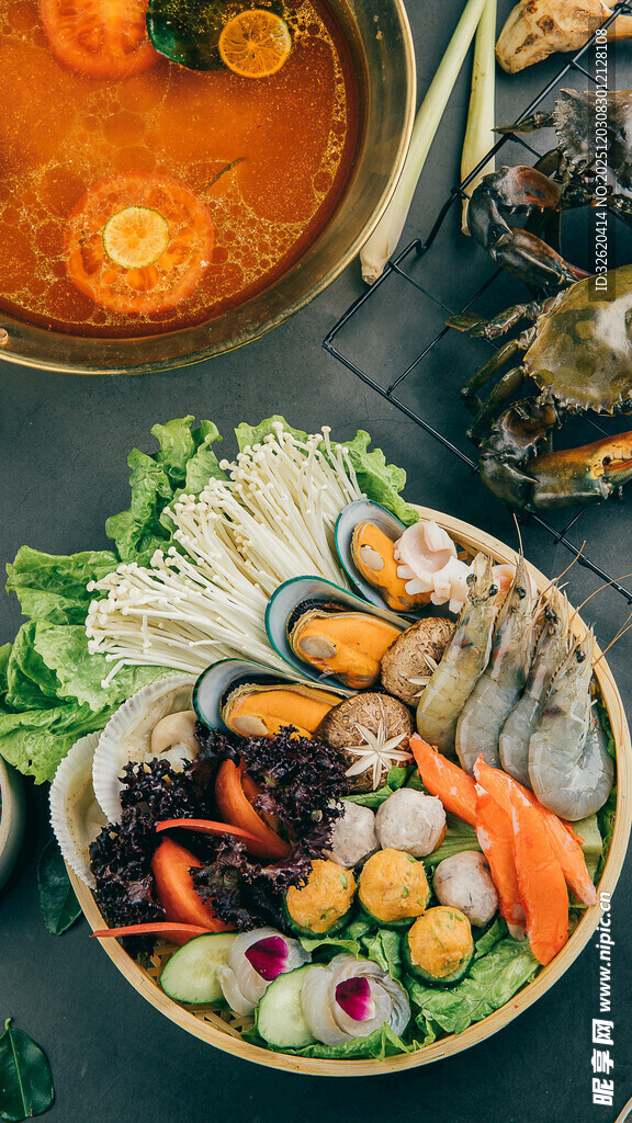 海鲜火锅食材