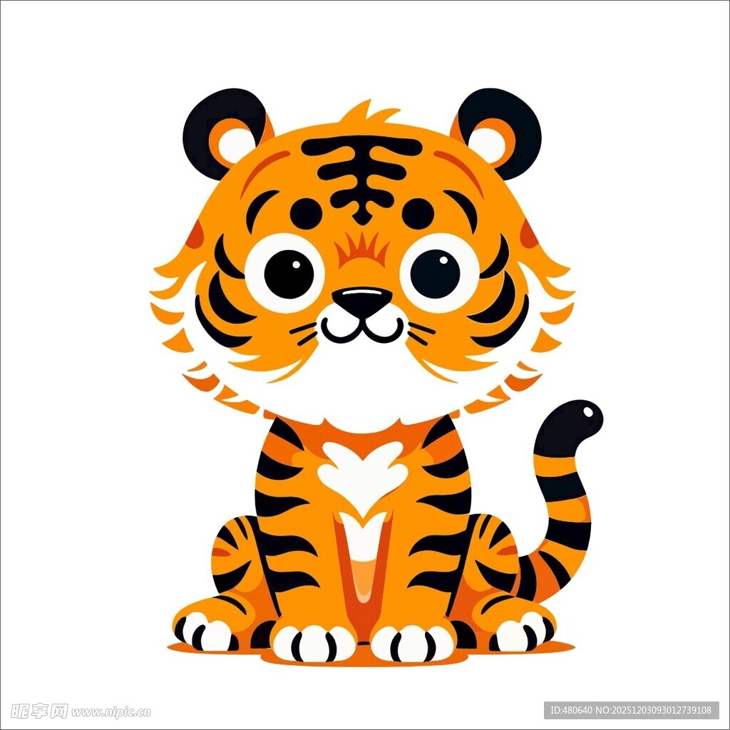 可爱卡通小老虎形象