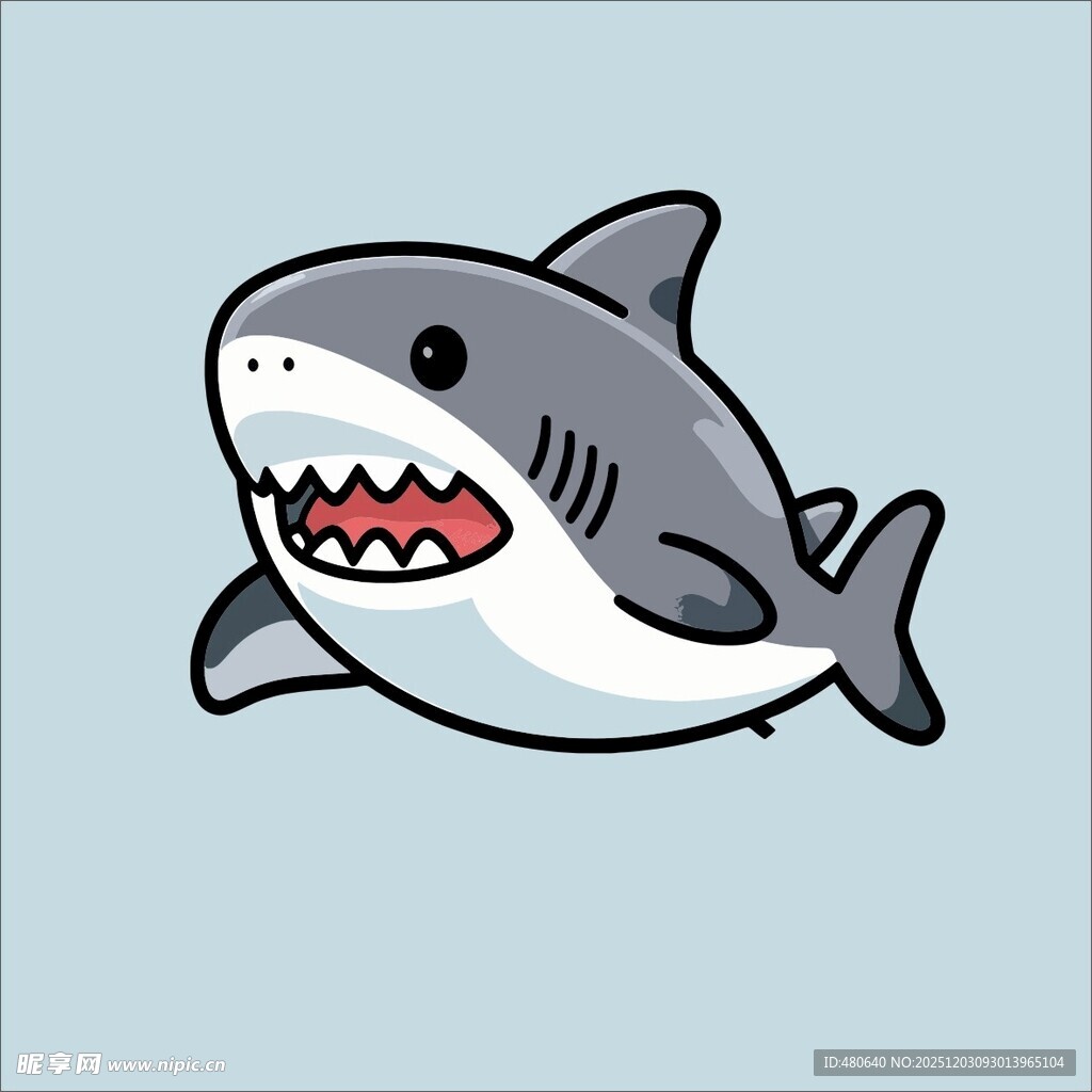 可爱卡通鲨鱼形象