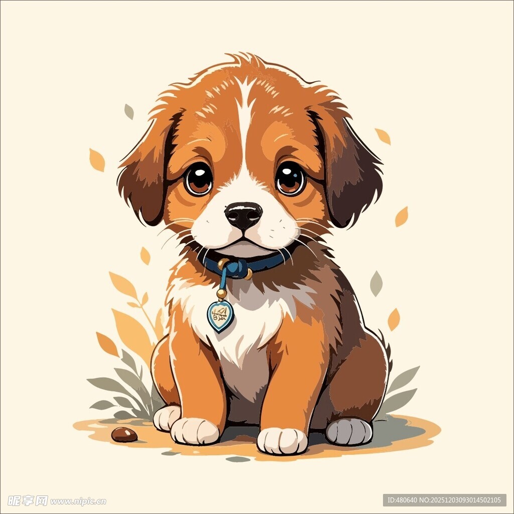 可爱小狗插画