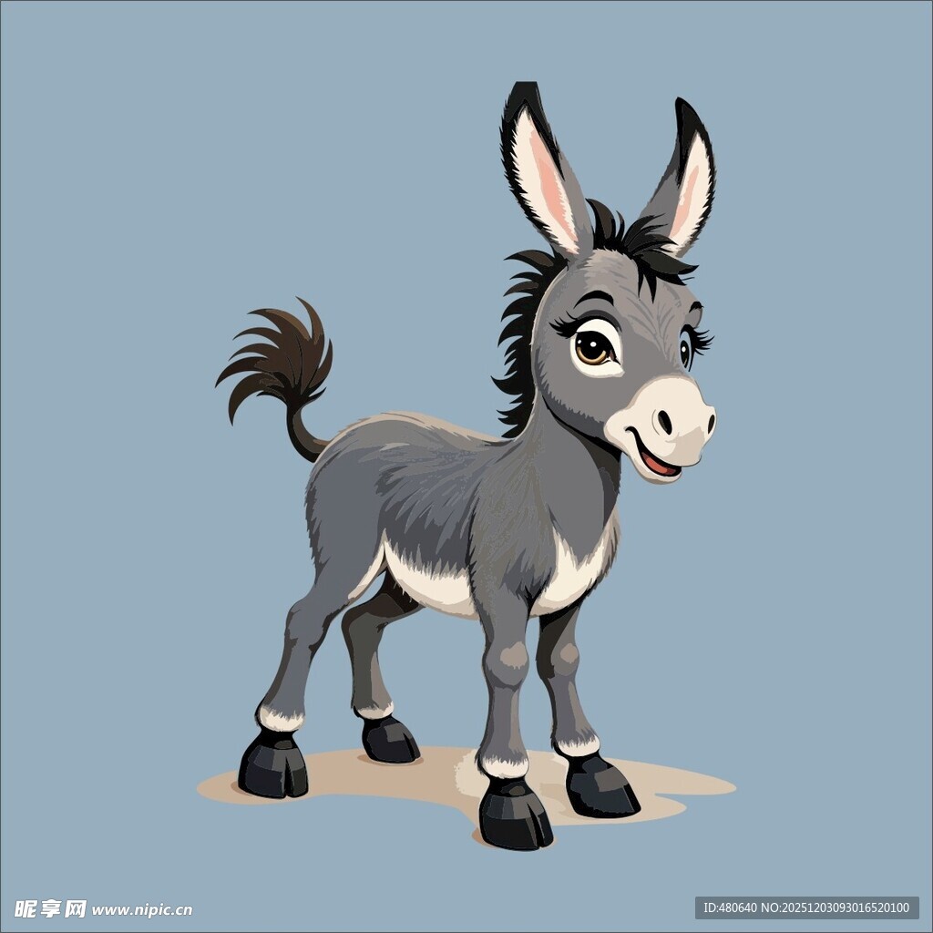 可爱小毛驴卡通形象