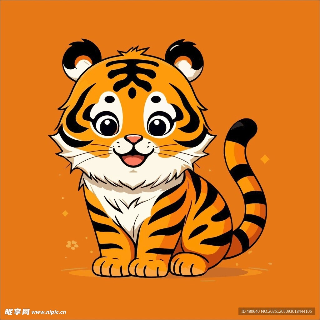 可爱卡通小老虎形象