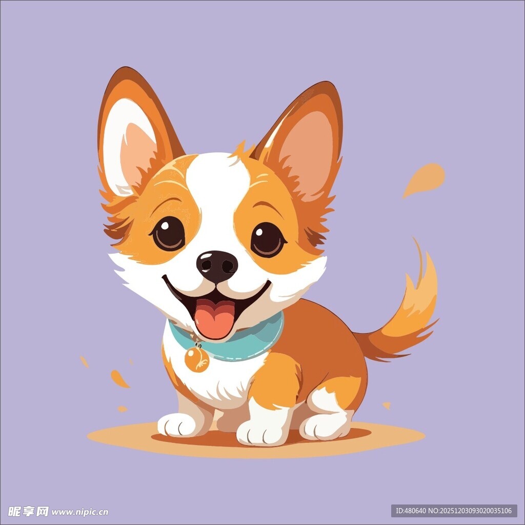 可爱小狗佩戴领结萌态十足