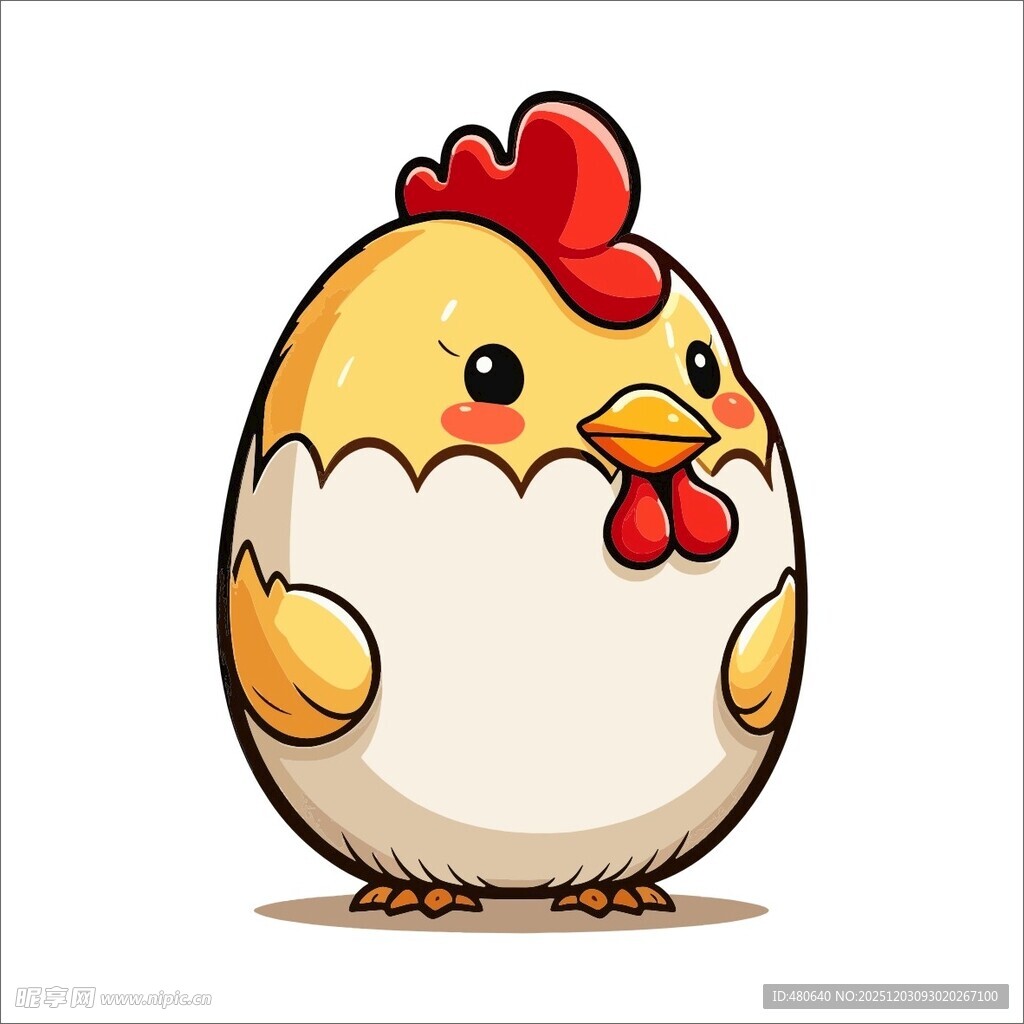 破壳小鸡卡通形象