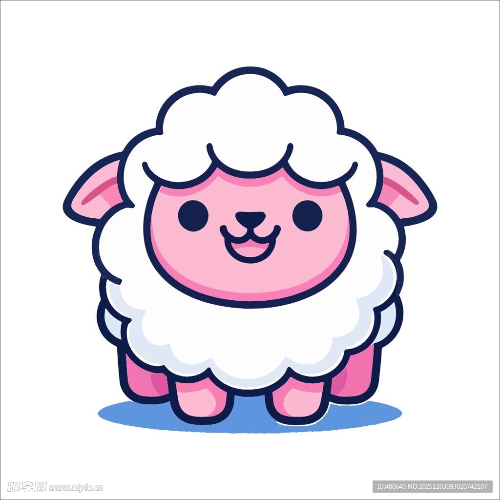 可爱卡通小羊形象