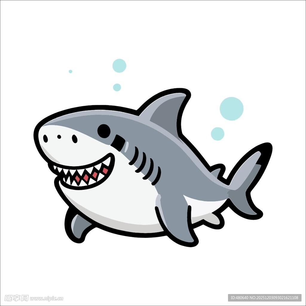 可爱卡通鲨鱼形象