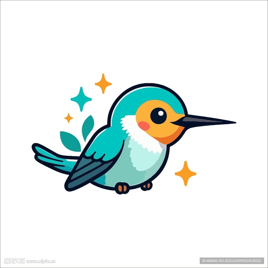 可爱小鸟插画