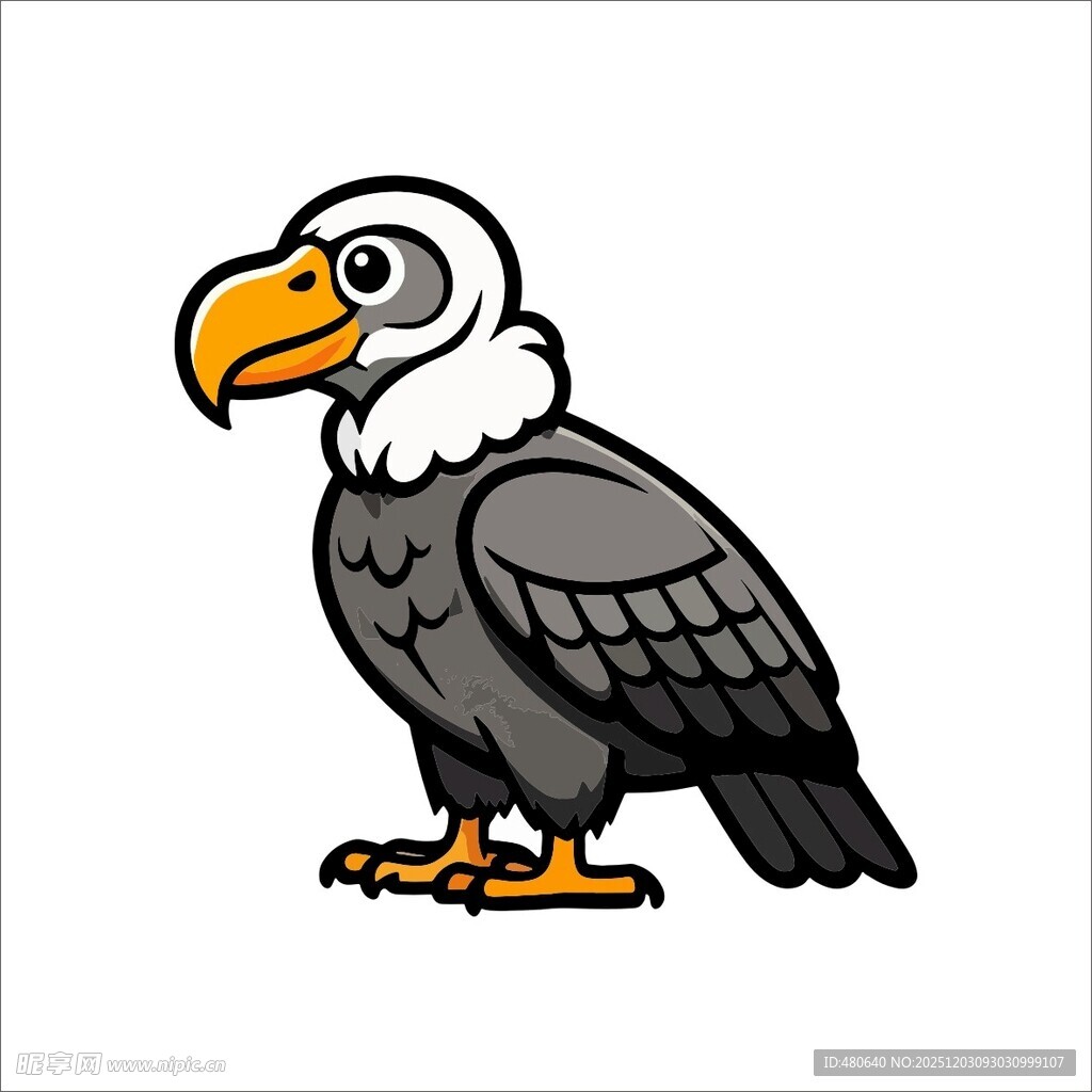 卡通白头鹰形象