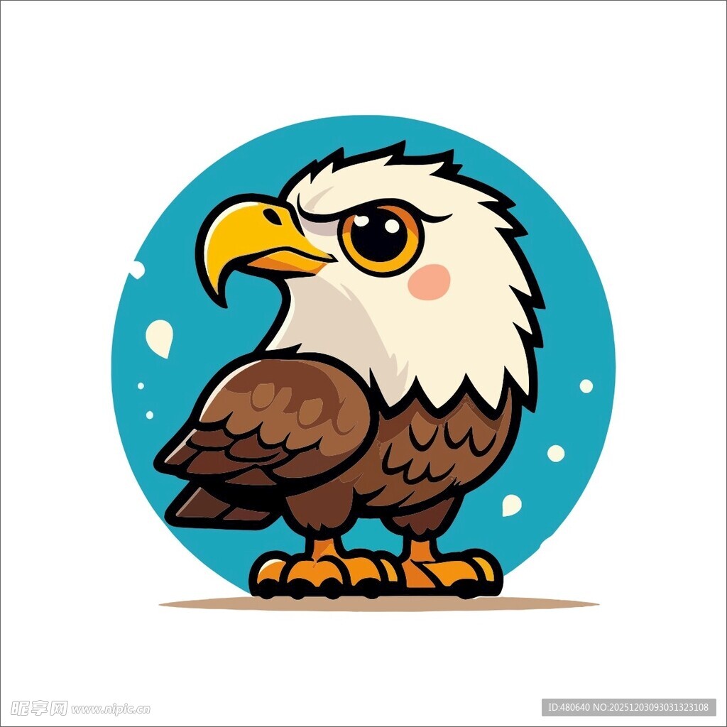 卡通白头鹰形象