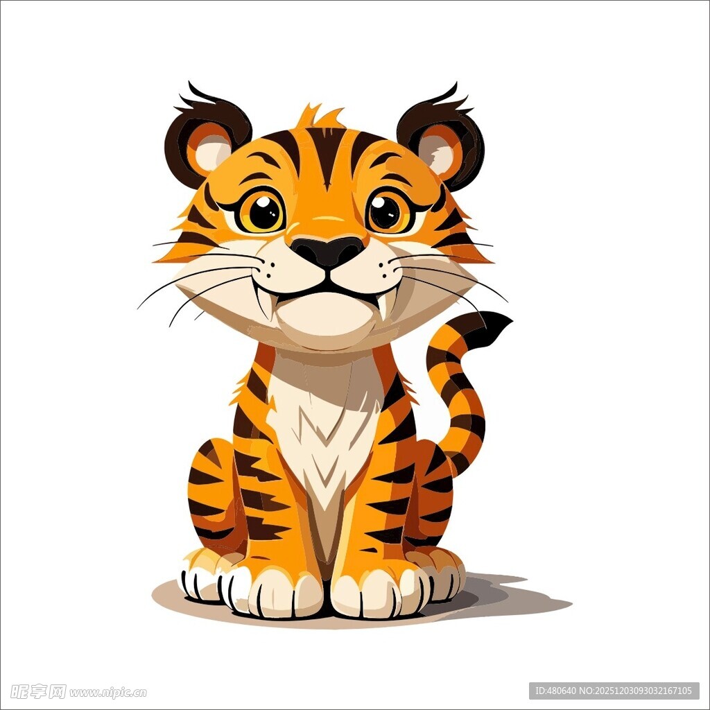 可爱卡通小老虎形象