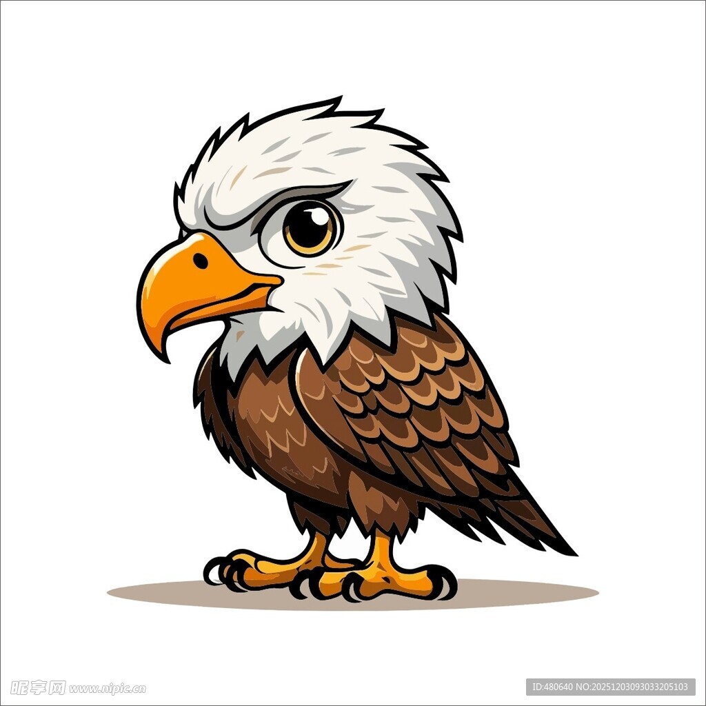 卡通白头鹰形象