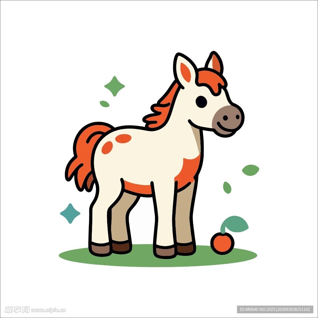 可爱小马插画