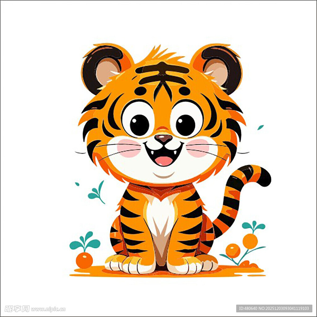 可爱卡通小老虎形象