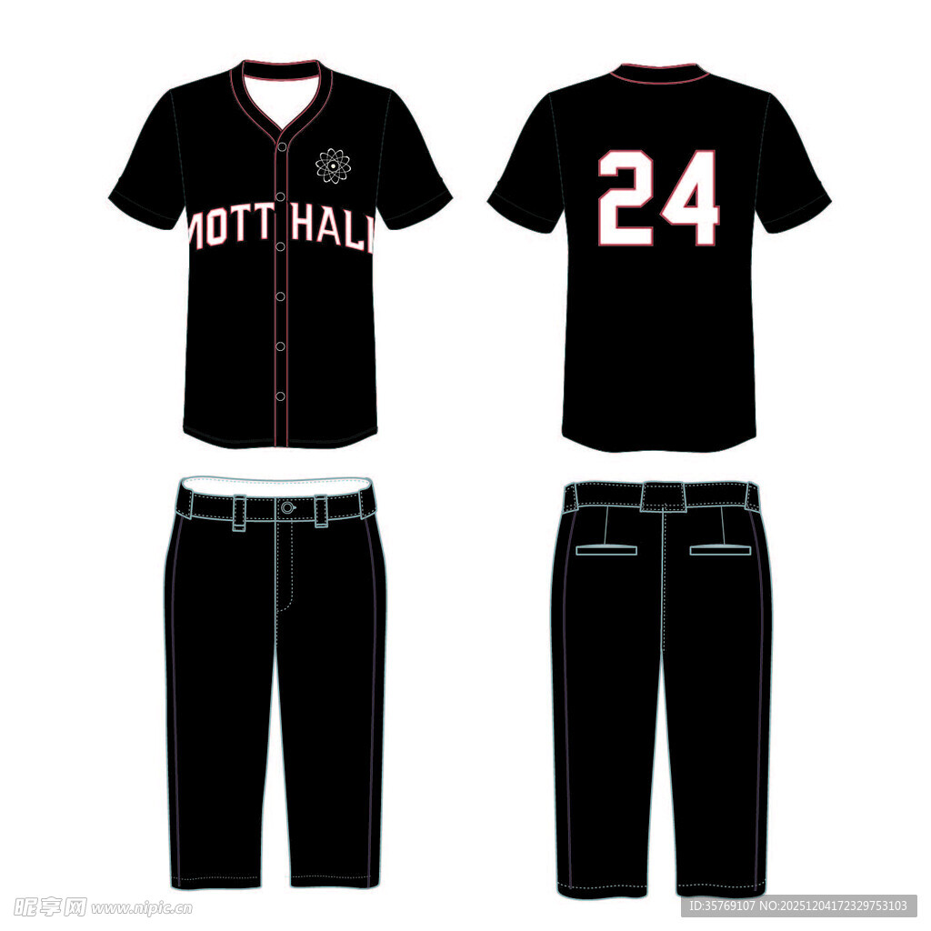 棒球主题服饰套装展示