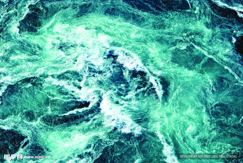 梦幻绿色海洋纹理画面