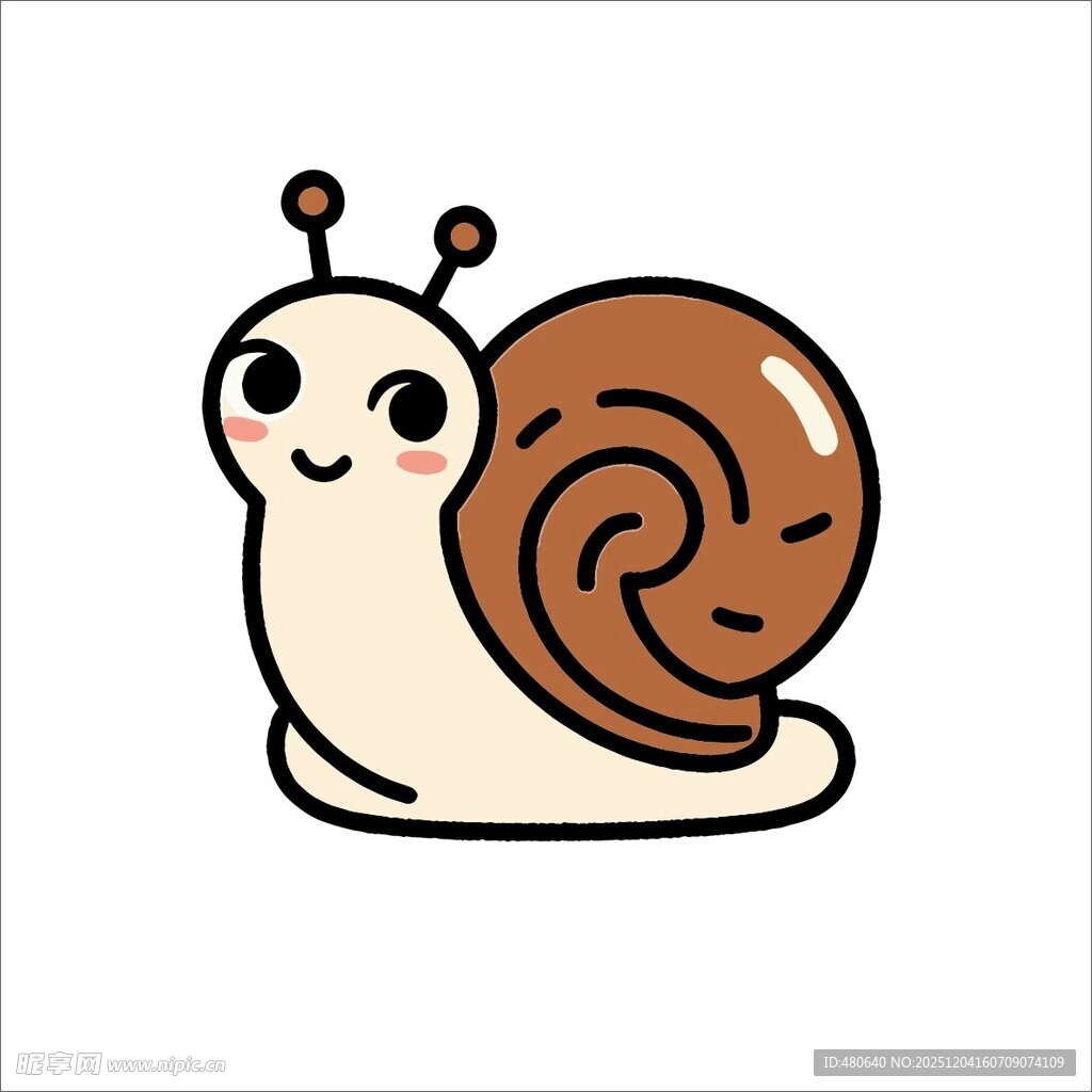 可爱卡通蜗牛形象