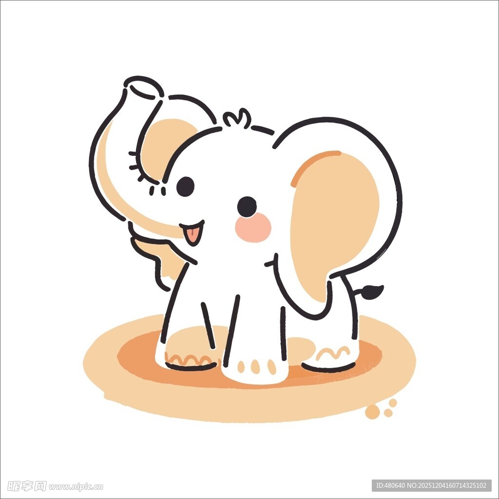 可爱小象卡通形象