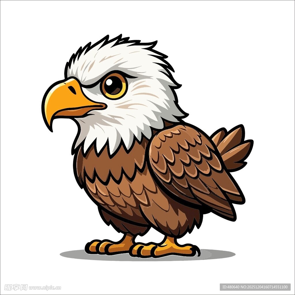卡通白头海雕形象
