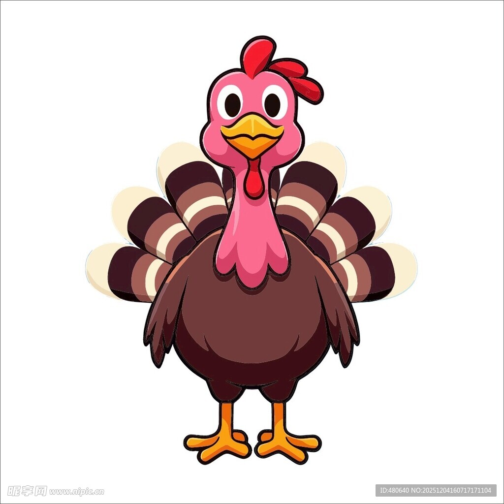 卡通火鸡形象展示