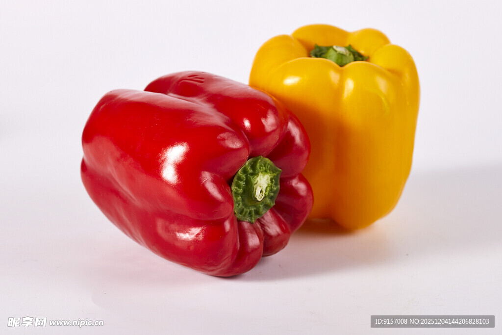 红黄彩椒特写