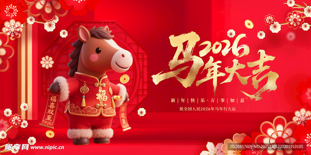 马年吉祥物贺岁摆件