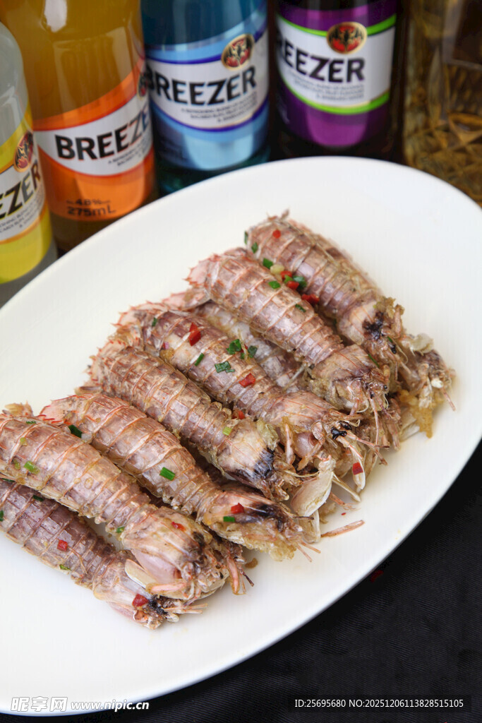 美味椒盐皮皮虾