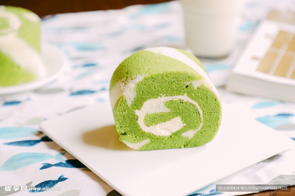 抹茶奶油蛋糕卷
